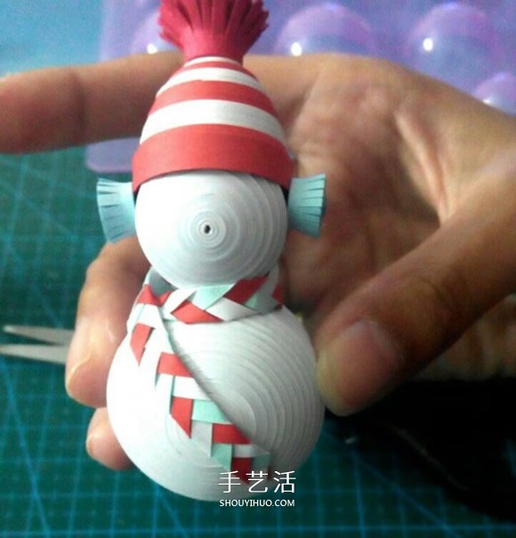 衍纸雪人的制作方法 衍纸手工制作立体雪人