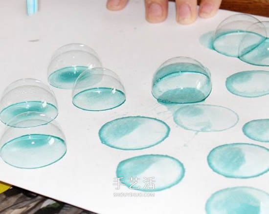创意新年贺卡DIY 用肥皂泡泡画出美丽图案