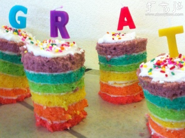 教你烤出漂亮的彩虹蛋糕