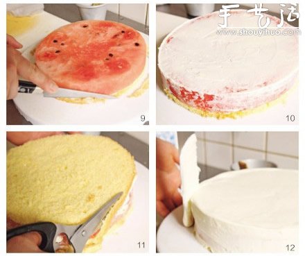 DIY真正的西瓜蛋糕，超正点西瓜蛋糕做法