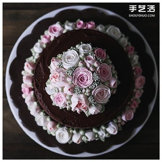 超美裱花蛋糕图片 裱花也能玩得这么出神入化