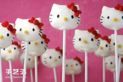 自制Hello Kitty蛋糕棒棒糖 超可口更可爱！