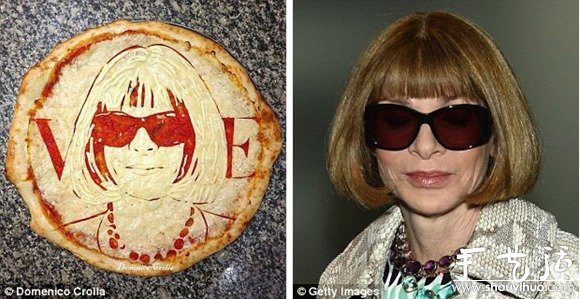 披萨上的名人肖像创意
