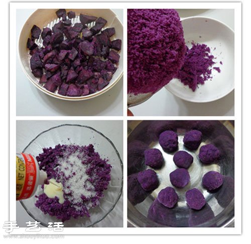 营养又抗癌“红曲紫薯酥”的做法