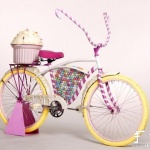 糖果、蛋糕手工制作的自行车