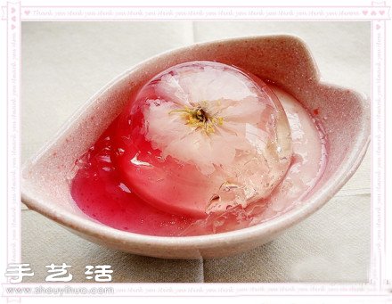 漂亮精致的日本樱花果冻