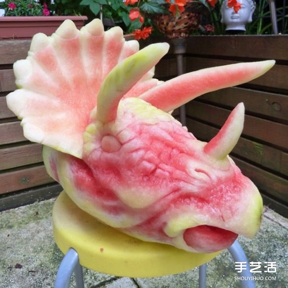 创意西瓜雕刻图片 瓜雕水果雕刻作品欣赏