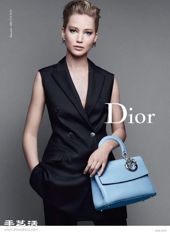 Jennifer Lawrence演绎Miss Dior手袋广告