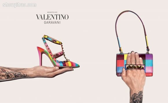 Valentino 2015 早春缤纷色彩配饰广告