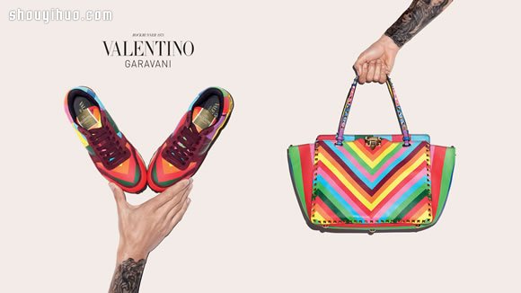 Valentino 2015 早春缤纷色彩配饰广告