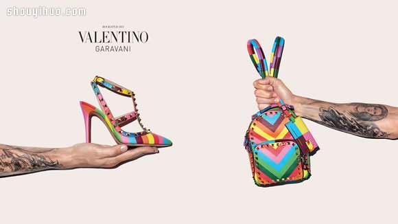 Valentino 2015 早春缤纷色彩配饰广告