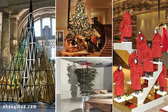 圣诞树大变身：时尚设计师打造的创意圣诞树