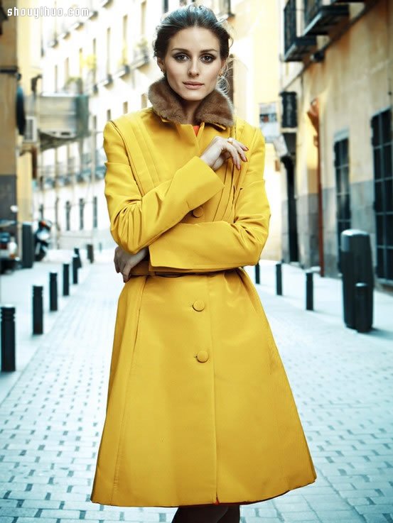 给冬天一点颜色 秋冬黄色系女装设计穿搭