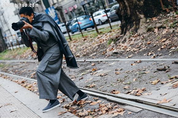 2015 米兰男装周上的女士时尚街拍