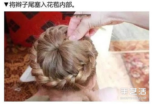 古典花苞头盘发图解 花苞头的扎发步骤教程