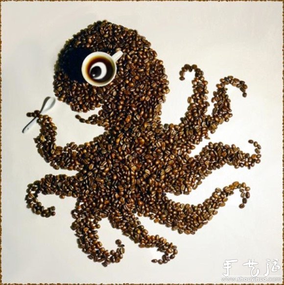 咖啡豆创意DIY的有趣动物
