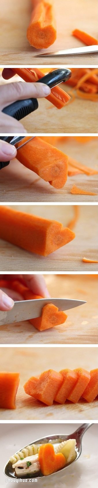 教你简单制作爱心番茄、香肠和胡萝卜的方法