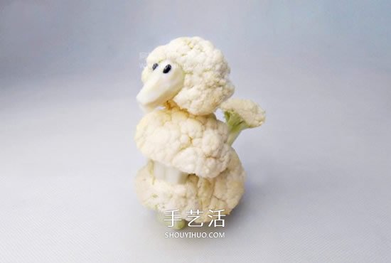 花菜手工制作贵宾犬 简单又可爱花菜贵宾犬DIY