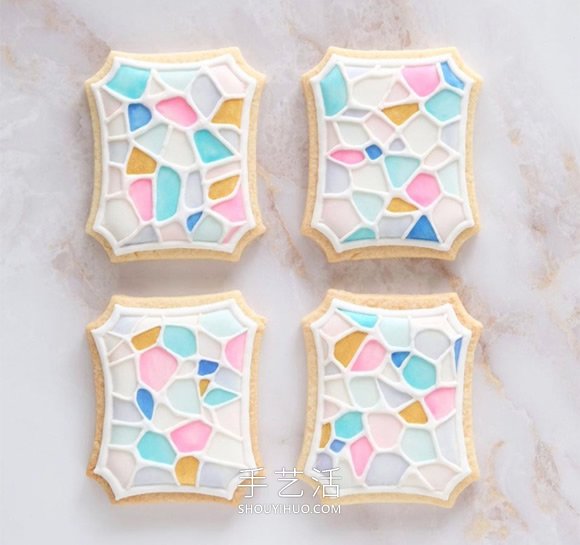 宛如复古花砖！甜点艺术家KUNIKA制作的糖霜饼干