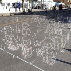 街头3D涂鸦作品——乐高军队