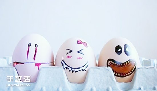 鸡蛋画画可爱图片欣赏 简单可爱鸡蛋手绘表情