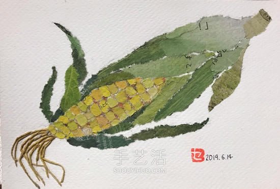 90岁老奶奶手撕报纸做拼贴画！展现平淡幸福