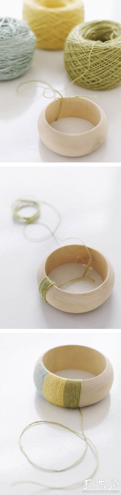 毛线DIY的创意田园风格戒指