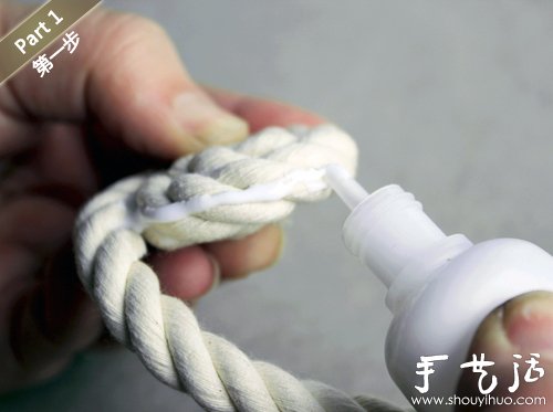 创意手工：编织绳手工DIY小清新花瓶