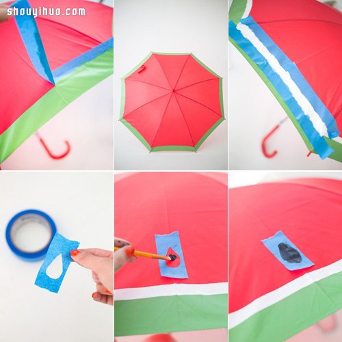 水果味雨伞手工制作 简单创意阳伞DIY教程