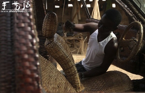 非洲编织工匠的广告创意