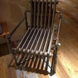 自然水管DIY的靠背椅