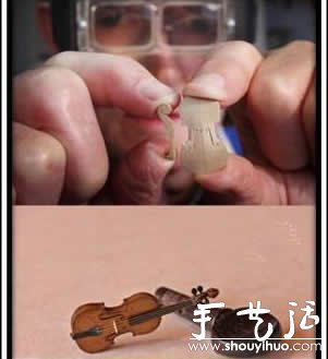 手工制作的微型小提琴