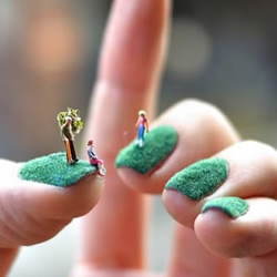 指甲盖上的创意DIY 仿佛走进了童话世界