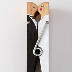 木夹子创意改造 DIY独一无二的浪漫情侣夹子