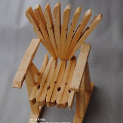 木夹子创意DIY 手工制作靠背椅