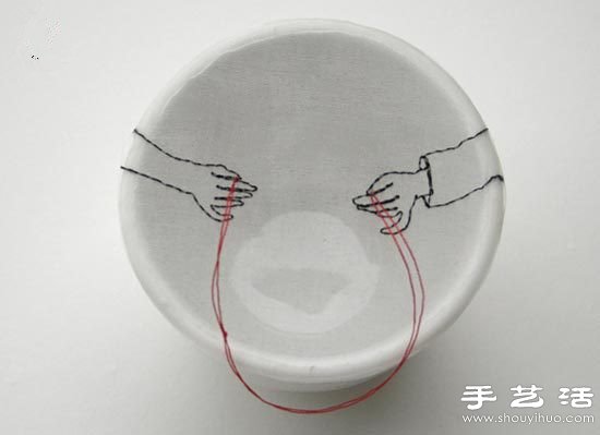 DIY杯碟上的创意互动图案