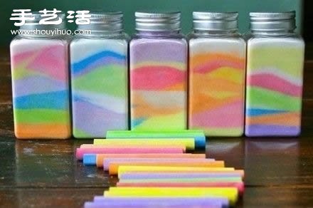 彩色粉笔DIY手工制作漂亮装饰品图解教程