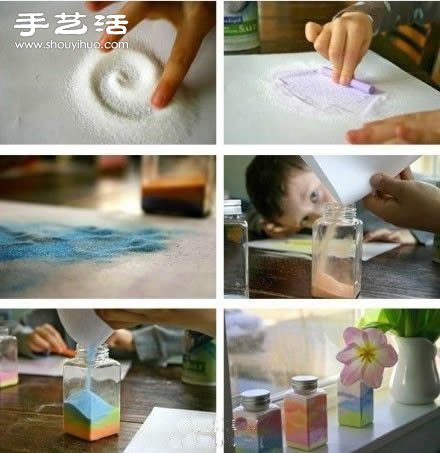 彩色粉笔DIY手工制作漂亮装饰品图解教程