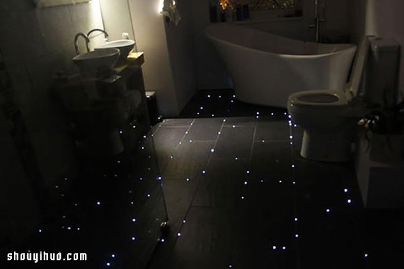 光纤创意DIY：把地板变成星光点点的夜空