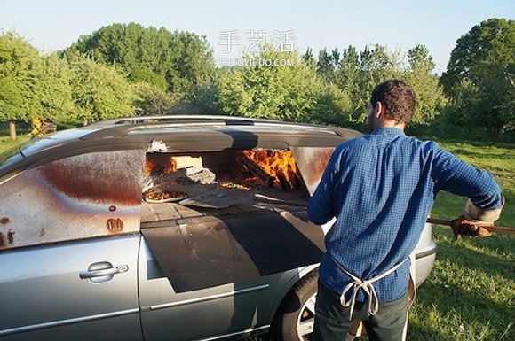 DIY旧汽车披萨烤炉 用平凡物品创造不凡乐趣