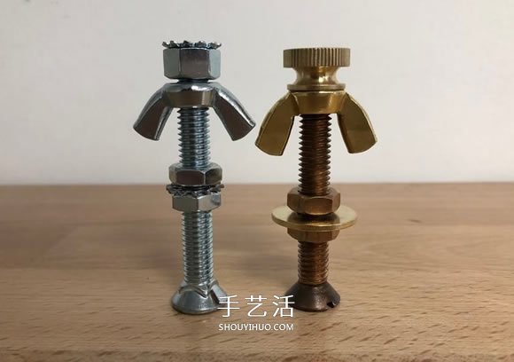 创意紧固件DIY！用螺丝螺帽制作国际象棋