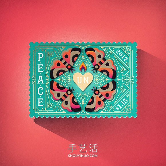 超想收藏的国际和平日邮票！绝美异域风情设计