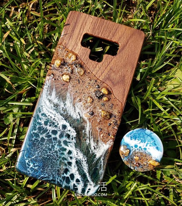 用木材和树脂DIY呈现海洋之美的艺术品
