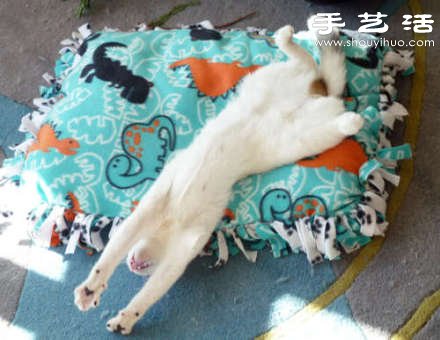 无需针线活的猫咪垫子手工制作图解教程