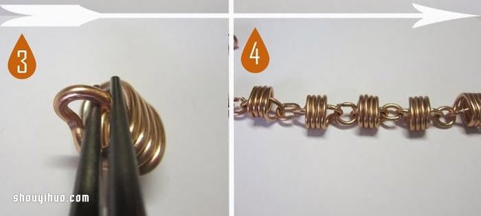 金属丝制作潮感十足漂亮手链的方法图解