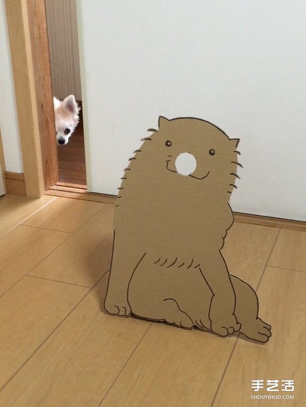 厚纸板+狗鼻=宠物变身 看主人怎么恶搞小可爱