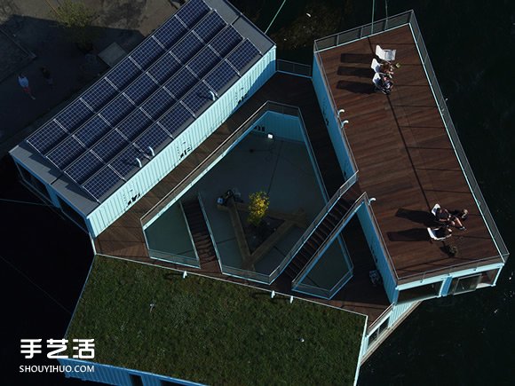 漂浮在港湾之上的集装箱房 学生们的平价宿舍