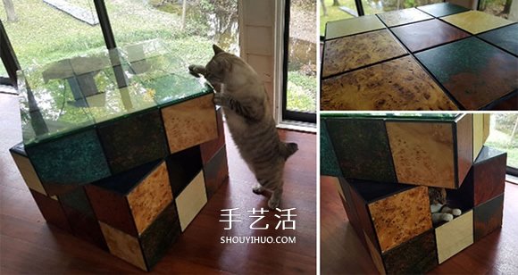 新奇的手工猫家具作品 可爱精致又富创意！