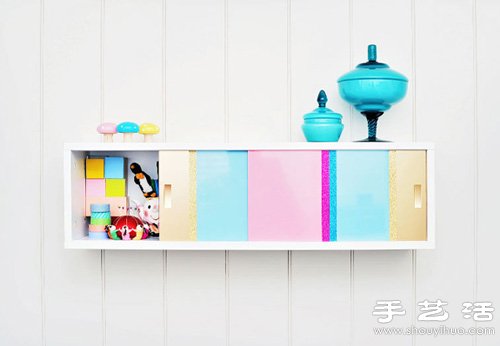 家居改造：DIY色彩炫丽墙挂收纳箱