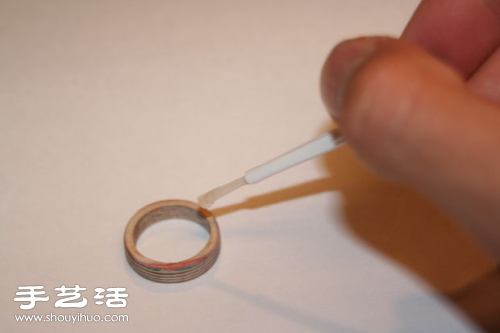 纯手工打造圆环木戒指图解教程